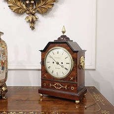 small Georgian rosewood antique bracket clock with movement by Houghton of Birmingham