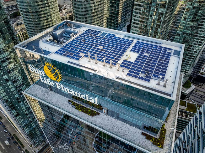 Sun Life building with Solar Roof