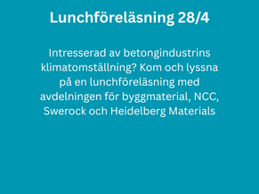 Lunchföreläsning om betongindustrin