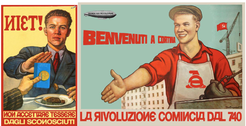 digitally manipulated Soviet propaganda posters