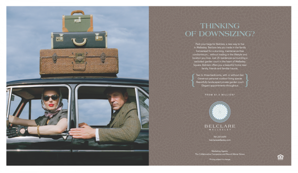 A 2015 RDA winner from the East: Belclare Ad Campaign // Adams Design, Boston; www.adamsdesignboston.com: Brenda Adams (creative director/art director/designer), Rodney Smith (photographer), Shelby Hypes (writer); The Noanett Group (client)