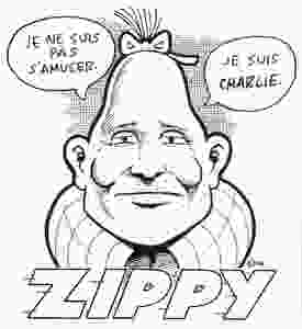 On the day that the shocking news broke, Zippy said in French, “I’m not having fun.” His creator, artist Bill Griffith, added, "I feel like an oppressed minority for the first time today.”