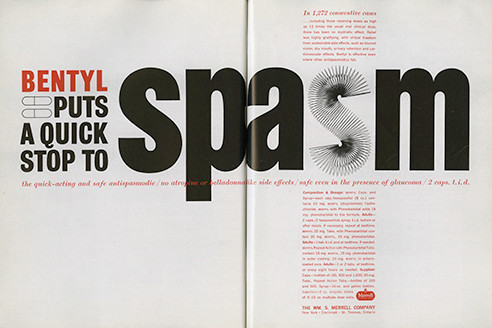 Herb Lubalin’s most typographically iconic ad campaigns, for Bentyl