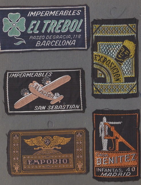 Vintage clothing labels are hidden in clothes.