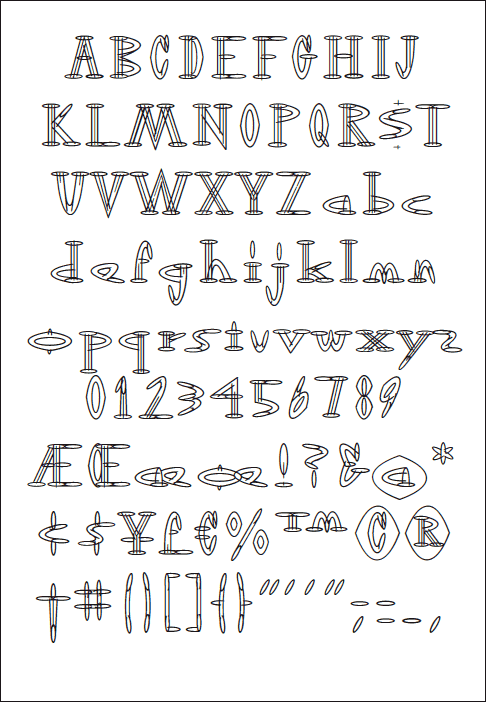 Ed Fella’s delightful type family, “Out West.”