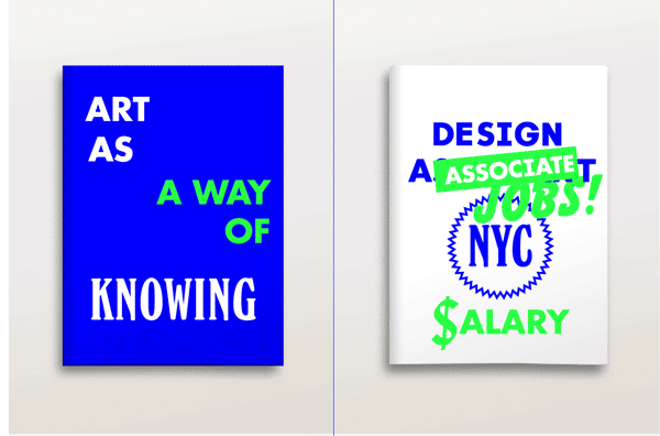 Art as a wat of knowing , Design associate jobs! NYC salary