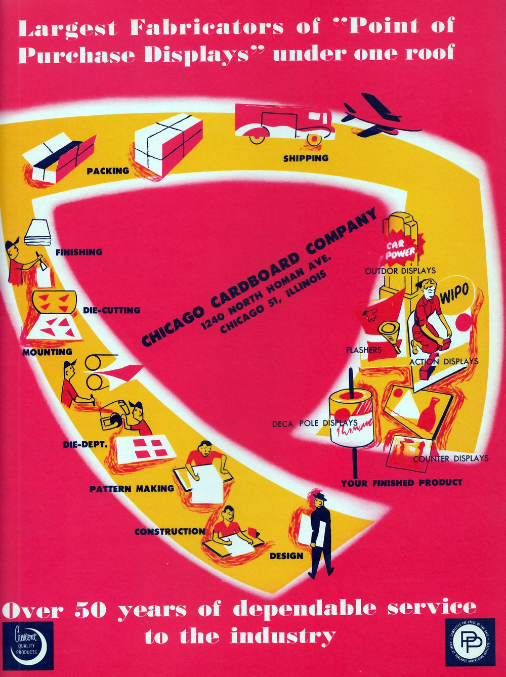 Chicago cardboard company ad