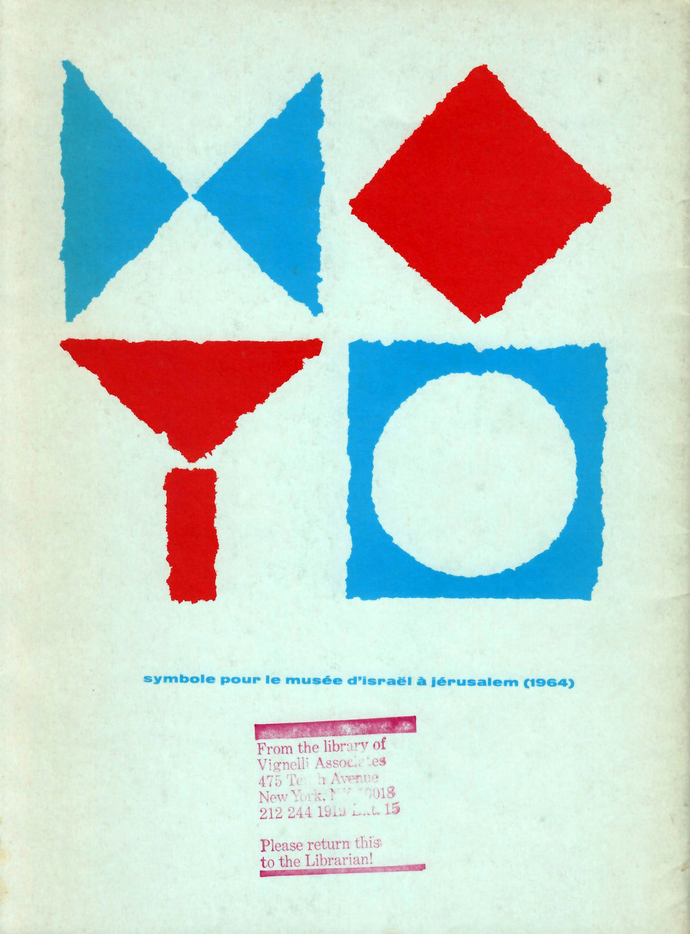 Symbols for le Musée d’Isreal a Jérussalem, 1964.