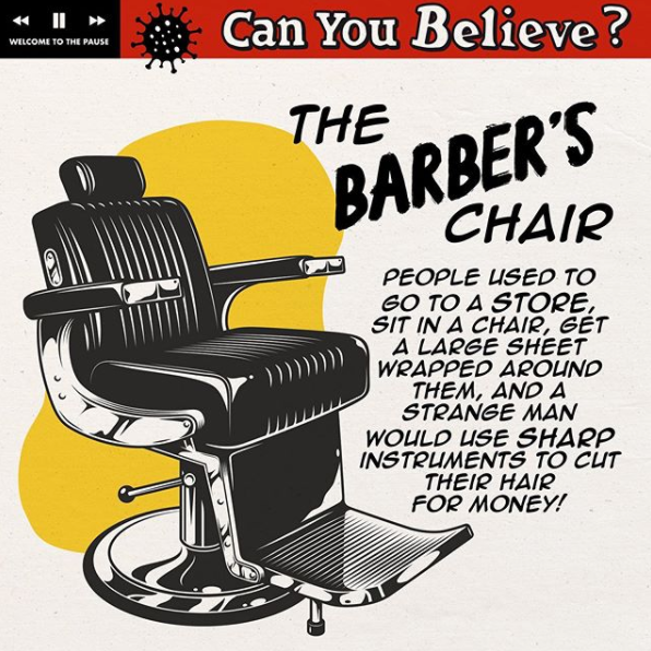 Can you believe? The barber's chair