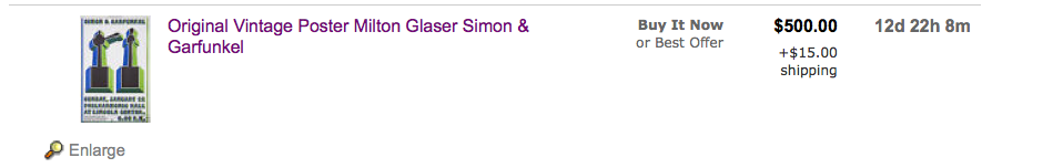 Milton Glaser's eBay