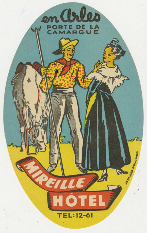mireille Hotel luggage label