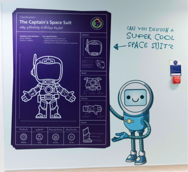 Queezoid is a typeface designed for a children's hospital in England.