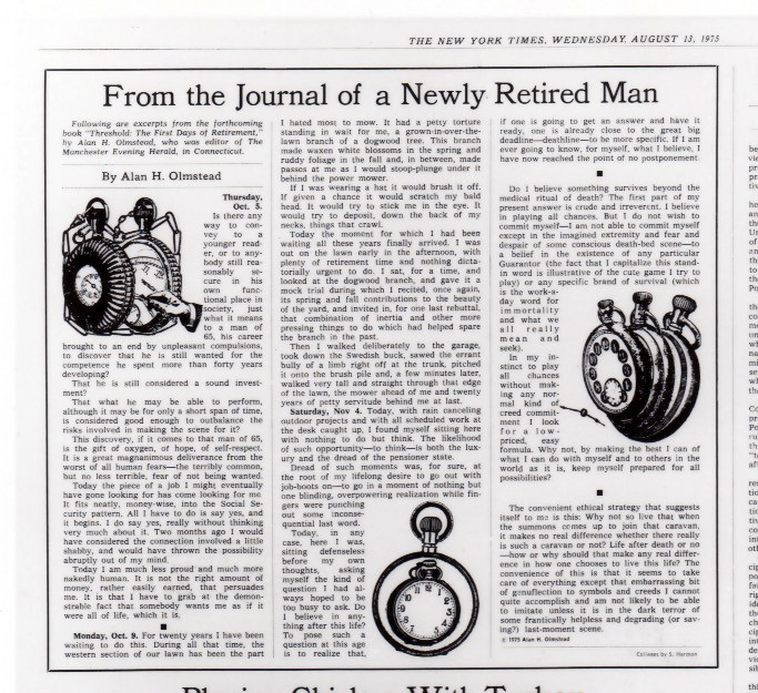 Printer’s proof on newsprint of an OpEd illustration using engraving and icon from a book of “sign-symbol” clip-art
