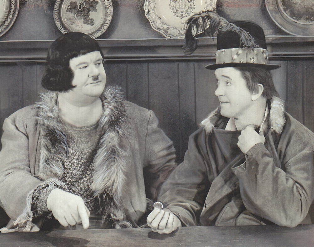 Stan Laurel and Oliver Hardy in “The Bohemian Girl.”