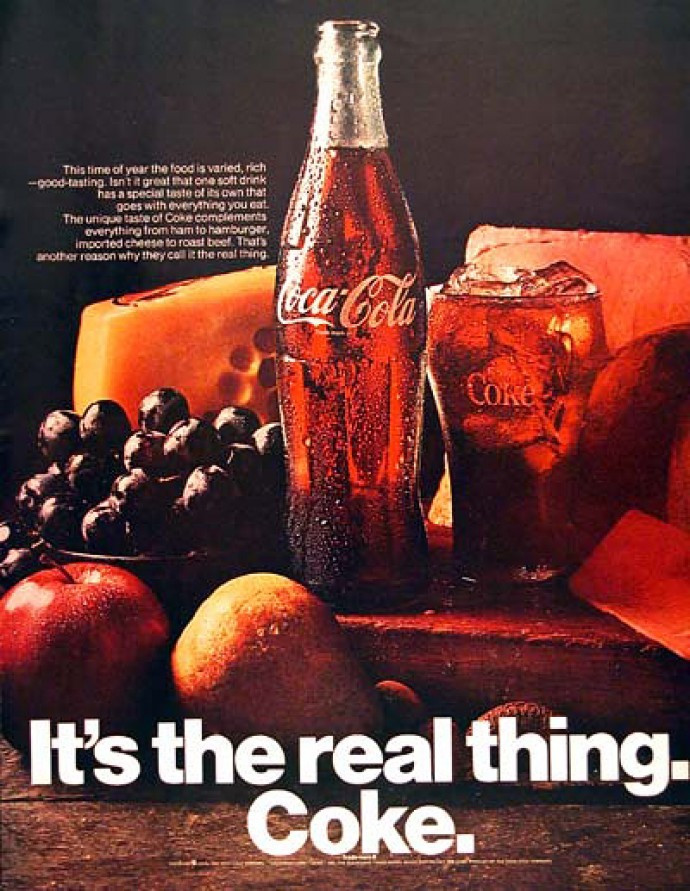 Neue Haas Grotesk (as Helvetica) in a Coca-Cola Ad