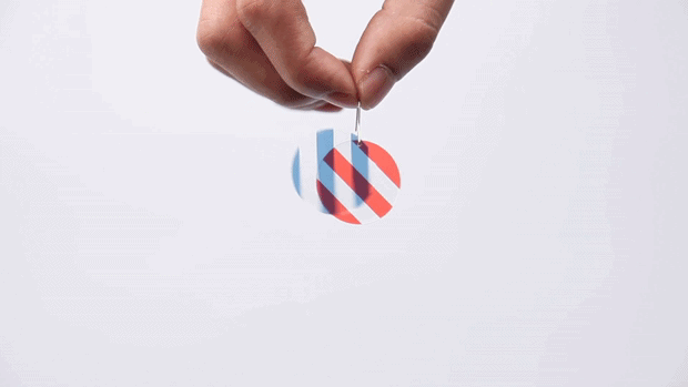 moving cmyk earring