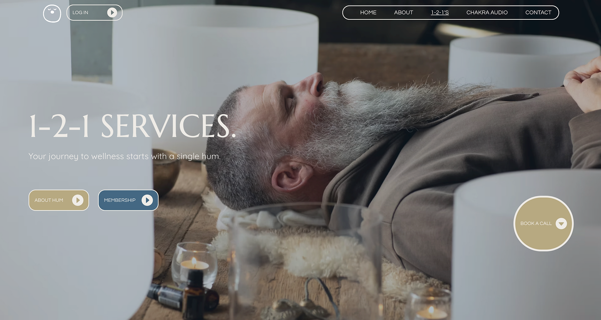 man with long beard laying down