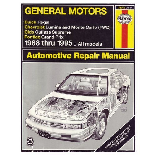 General Motors Buick Regal, Chevrolet Lumina and Monte Carlo (Fwd), Olds Cutless