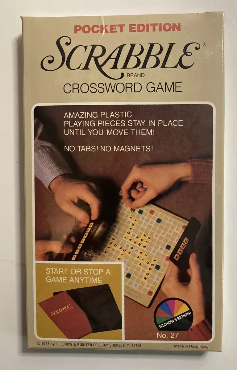 Scrabble Crossword Game Pocket Edition Travel Size 1978