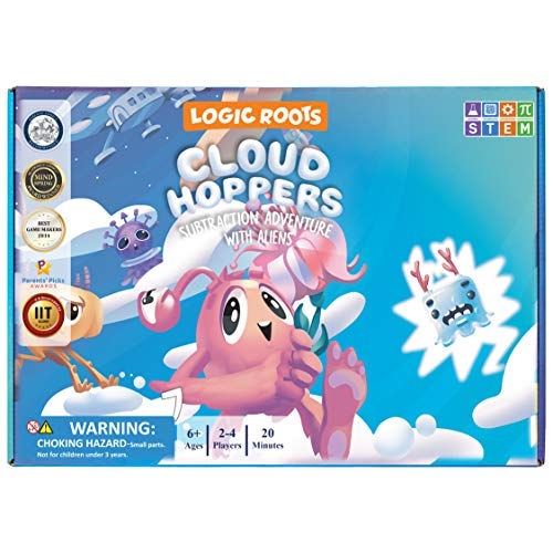 Logic Roots Cloud Hoppers Addition and Subtraction Game - Fun Math Board Game fo