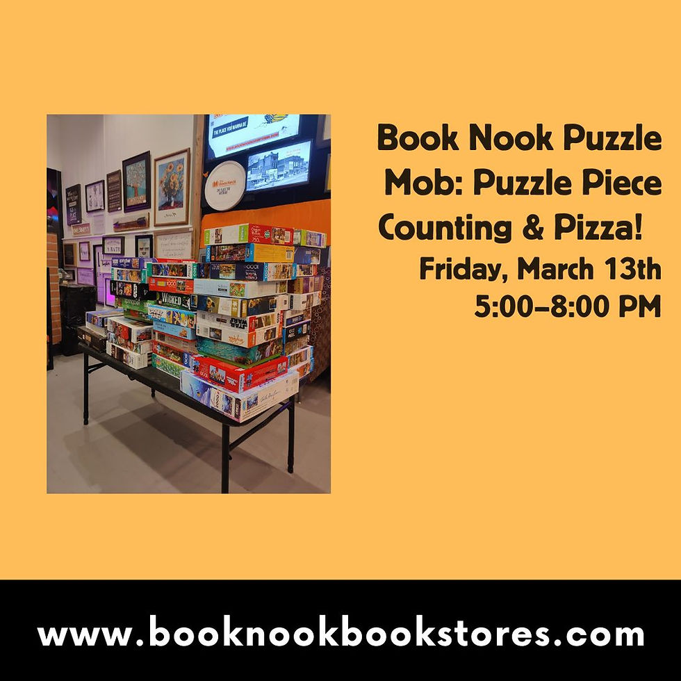 Book Nook Puzzle Mob: Puzzle Piece Counting & Pizza!