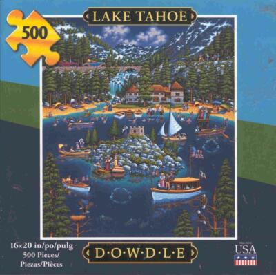 Dowdle Folk Art 500 Piece Jigsaw Puzzle Lake Tahoe