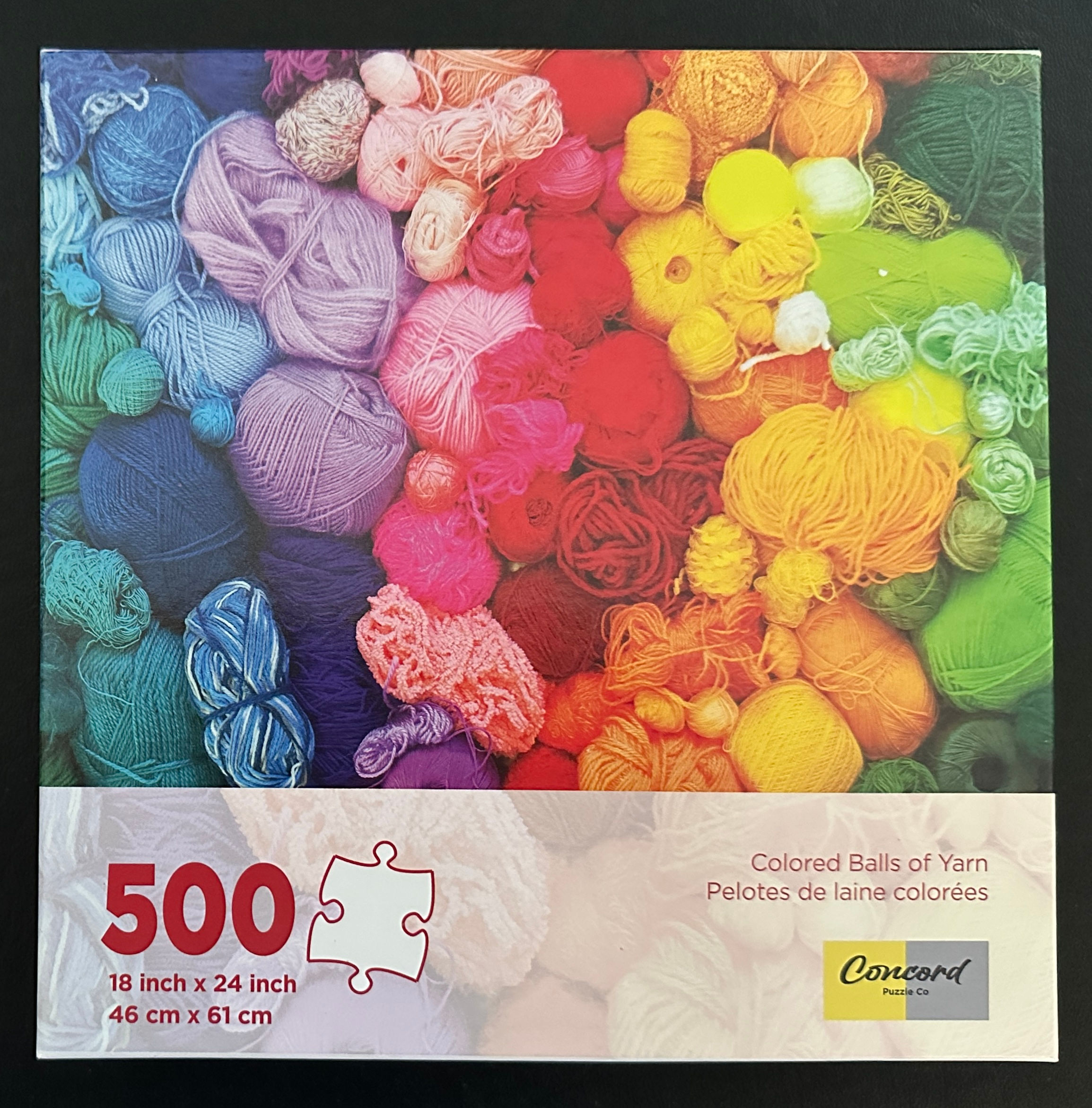 Concord Puzzle Colored Balls Of Yarn 500 Piece Jigsaw