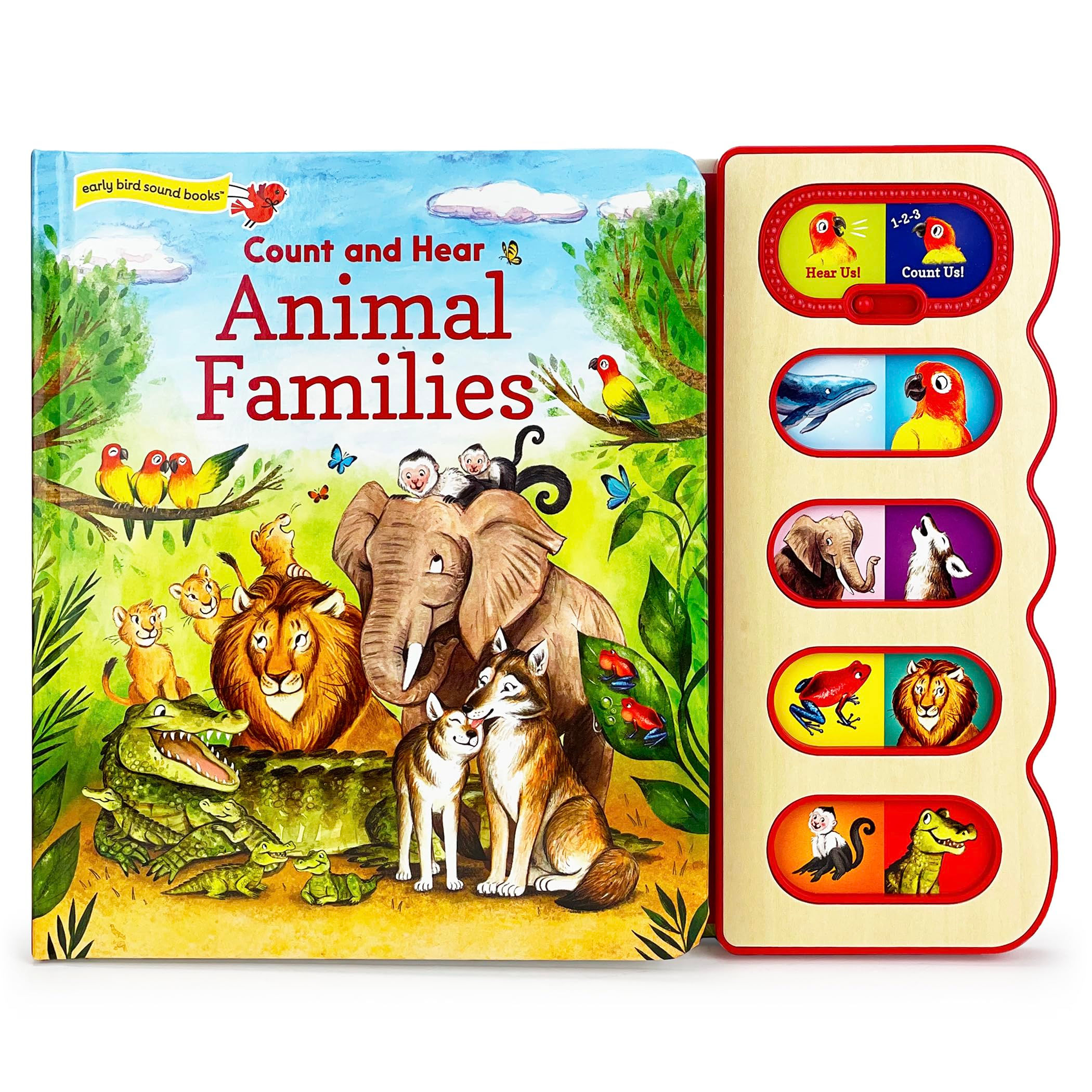 Animal Families - Children's Count And Hear Interactive Sound Board Book, Ages 2