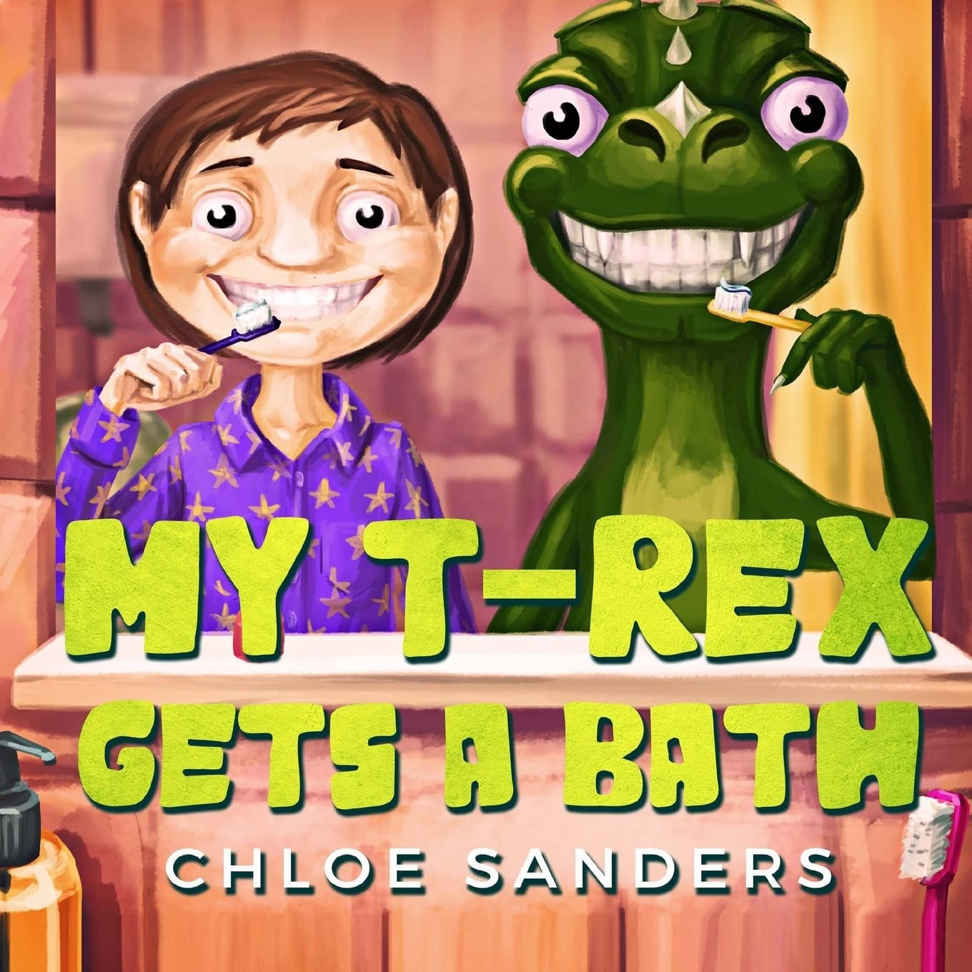 My T- Rex Gets a Bath: (Bedtime story about a Boy and his Pet Dinosaur, Picture