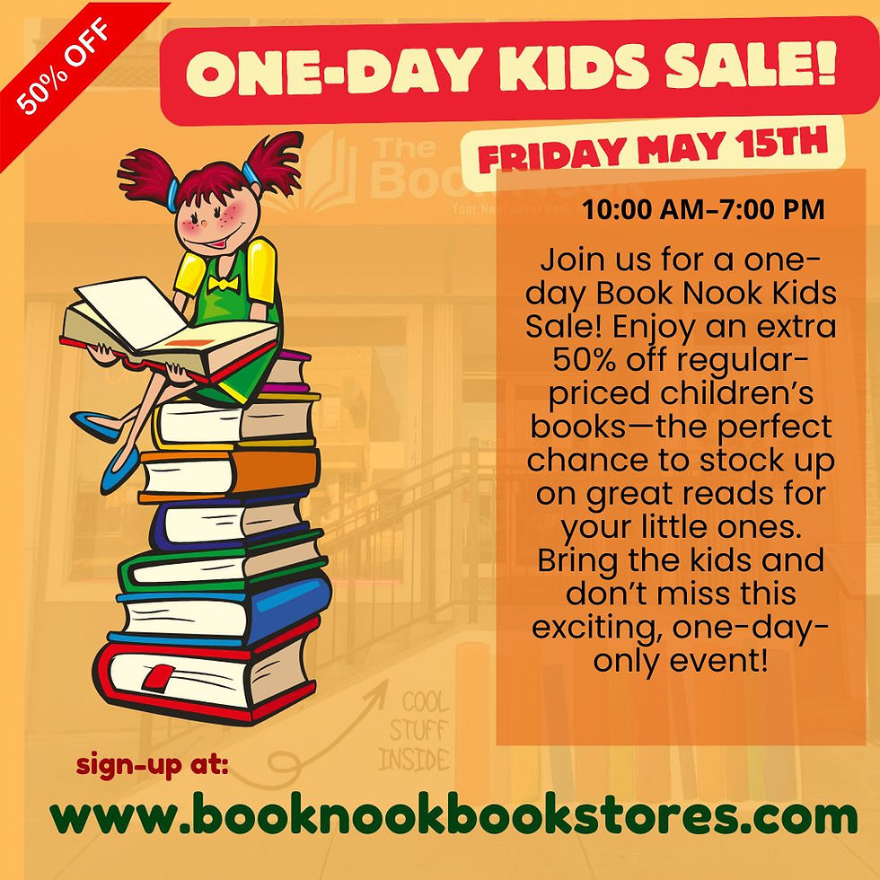 One-Day Kids Sale! Friday, May 15th