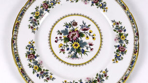 Item # 338, "COALPORT" CHOP PLATE (ROUND PLATTER) "MING ROSE":  