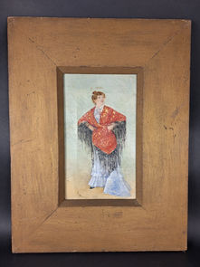 Item #186, FRAMED OIL ON CANVAS "SPANISH DANCER"