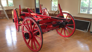 Item # 45,  RESTORED ANTIQUE LUMBER WAGON, c.1890,  MID ATLANTIC STATES, POSSIBLY VIRGINIA: