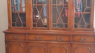 Item #170, HEPPLEWHITE STYLE MAHOGANY BREAKFRONT