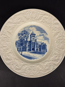 Item # 288, DUKE UNIVERSITY BLUE "WASHINGTON DUKE BUILDING":        BY WEDGEWOOD, (1890-1911)