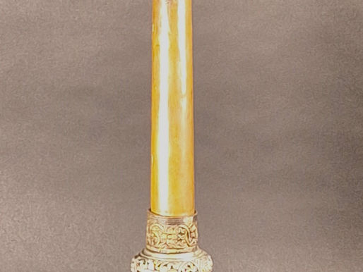 Item #98,  ANTIQUE BUDDHIST TIBETAN MONOGOLIAN HORN (DUNGCHEN)