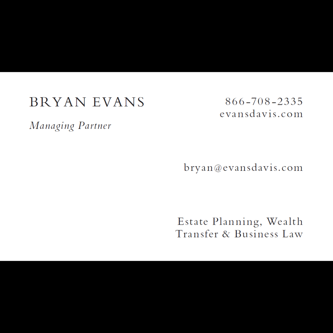Business Card - Bryan Evans