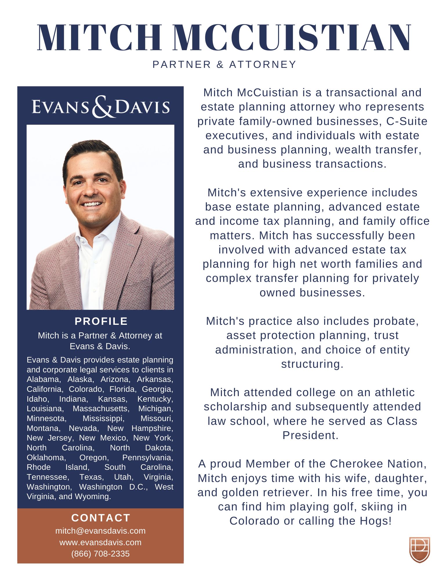 Mitch McCuistian Bio (PDF Download)