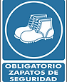 SEÑALAMIENTO OBLIGATORIO ZAPATOS DE SEGURIDAD LETRERO