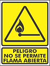 SEÑALAMIENTO NO SE PERMITE FLAMA LETRERO