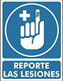 SEÑALAMIENTO REPORTE LAS LESIONES LETRERO