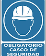 SEÑALAMIENTO USO DE CASCO DE SEGURIDAD LETRERO