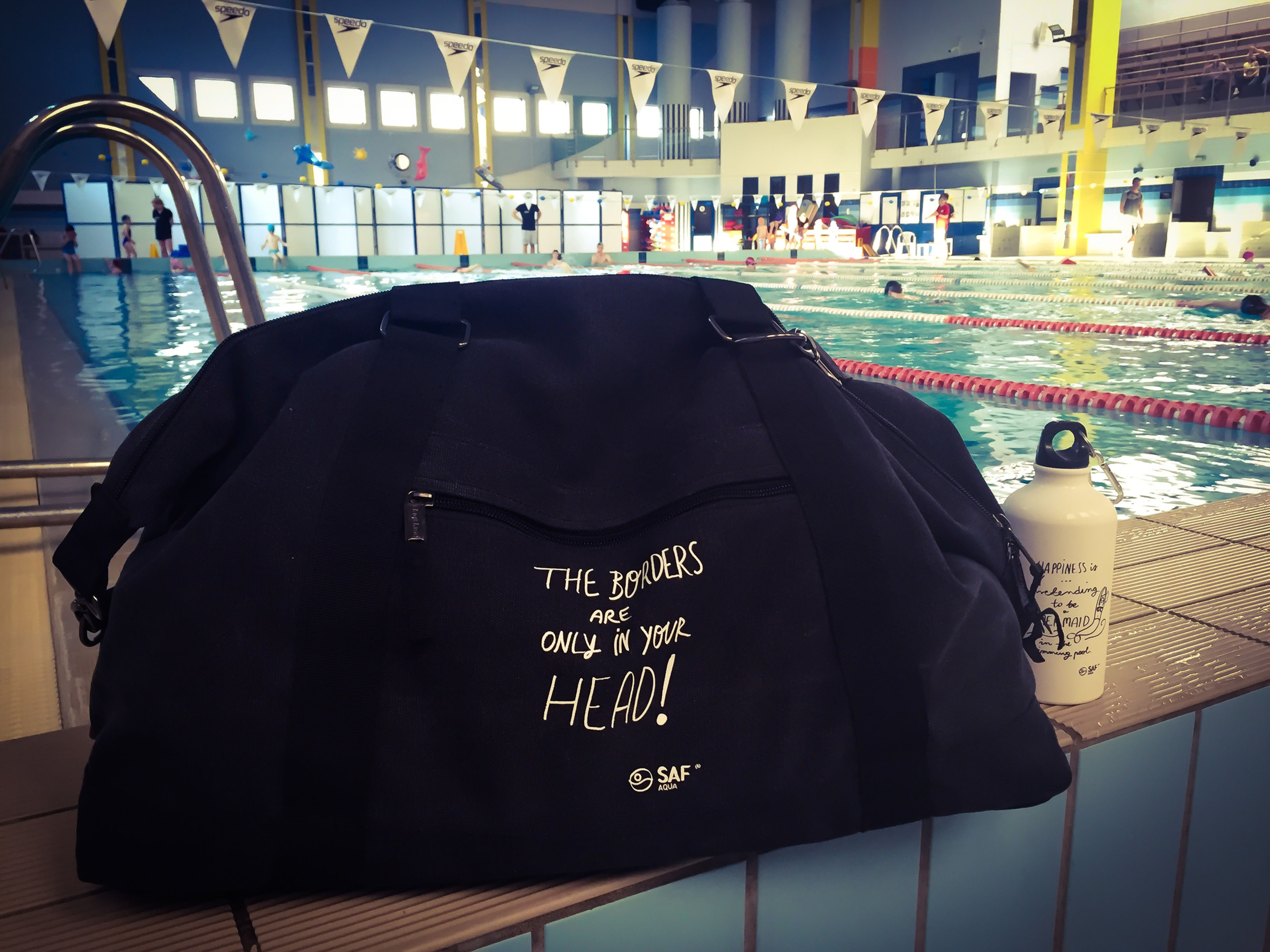 Torba SAF AQUA® Vintage 'Borders are only in your head!'