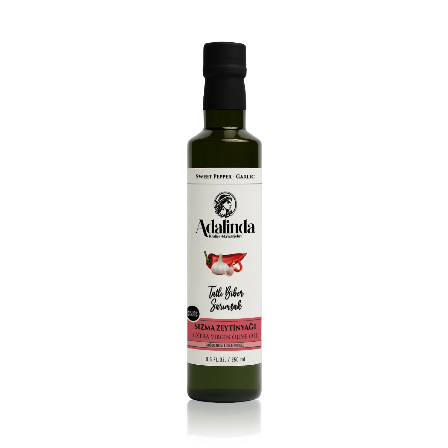 Tatlı Biber, Sarımsaklı Soğuk Sıkım Sızma Zeytinyağı - 250 ml