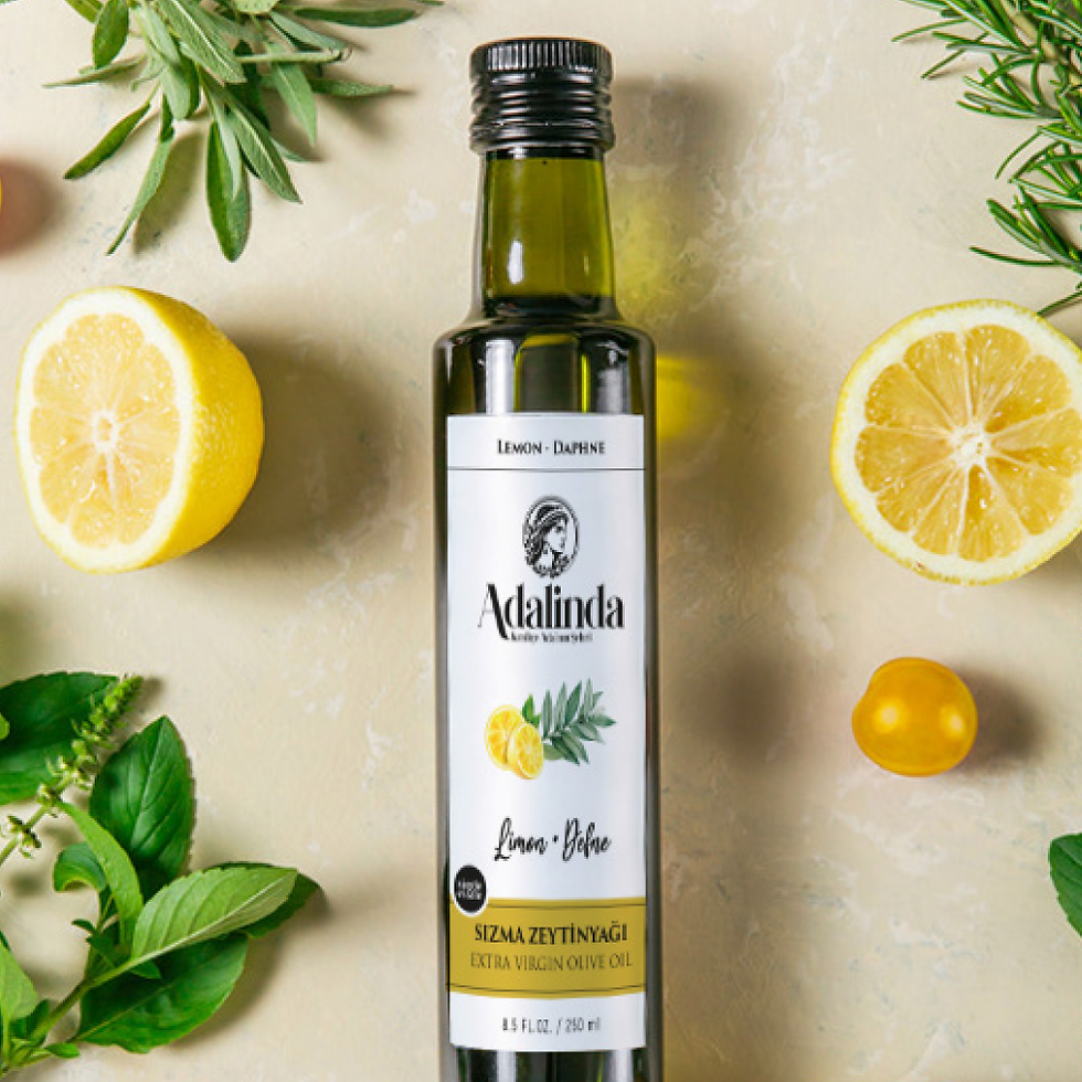 Küçük resim: Limon ve Defneli Soğuk Sıkım Sızma Zeytinyağı - 250 ml