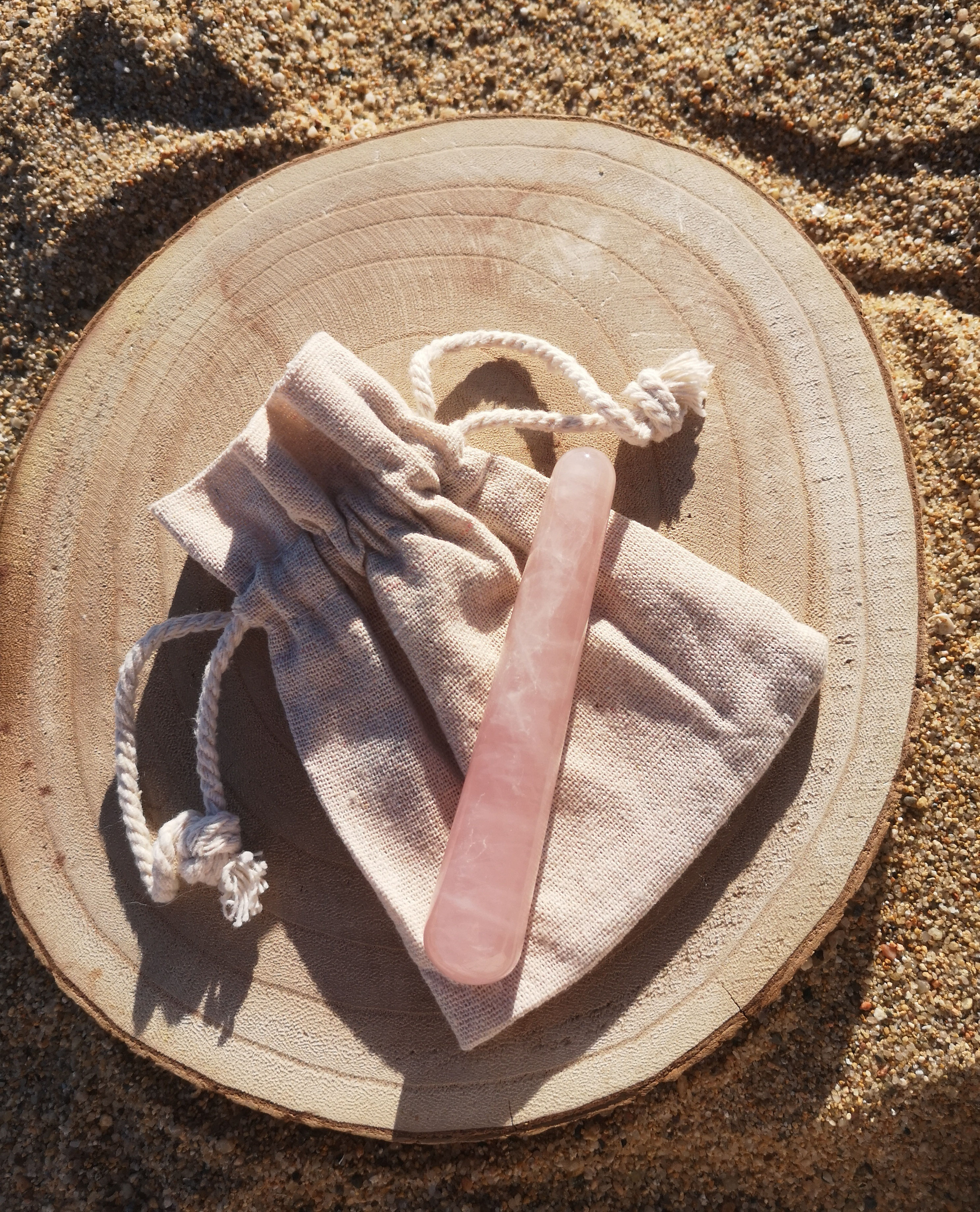 Baton de massage en Quartz rose