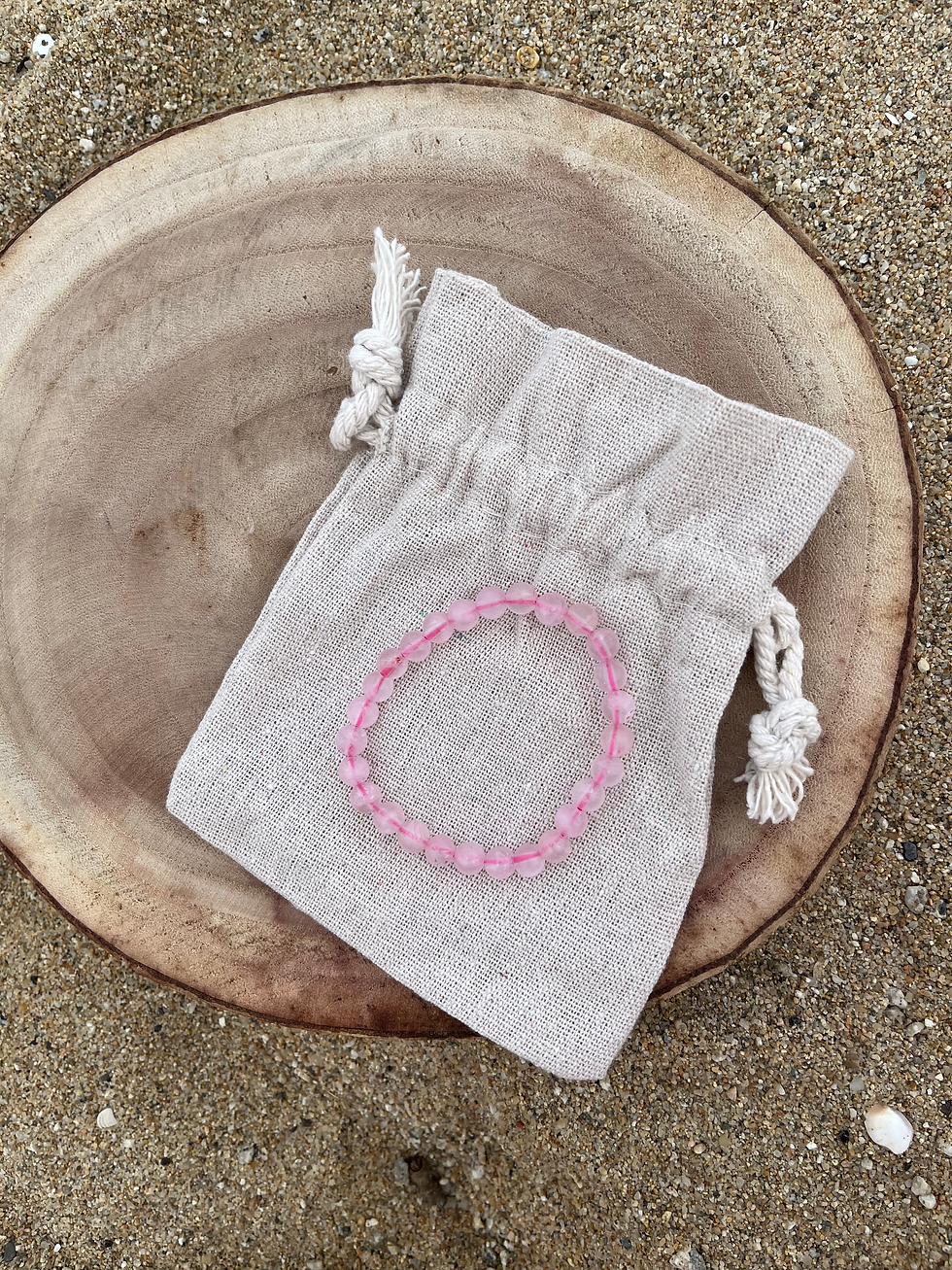 Miniature : Bracelet en Quartz rose