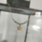 Collier ajustable en pierre naturelle d’aventurine verte fait-main en acier inoxydable doré