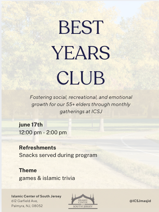 ICSJ Best Years Club Seniors Event