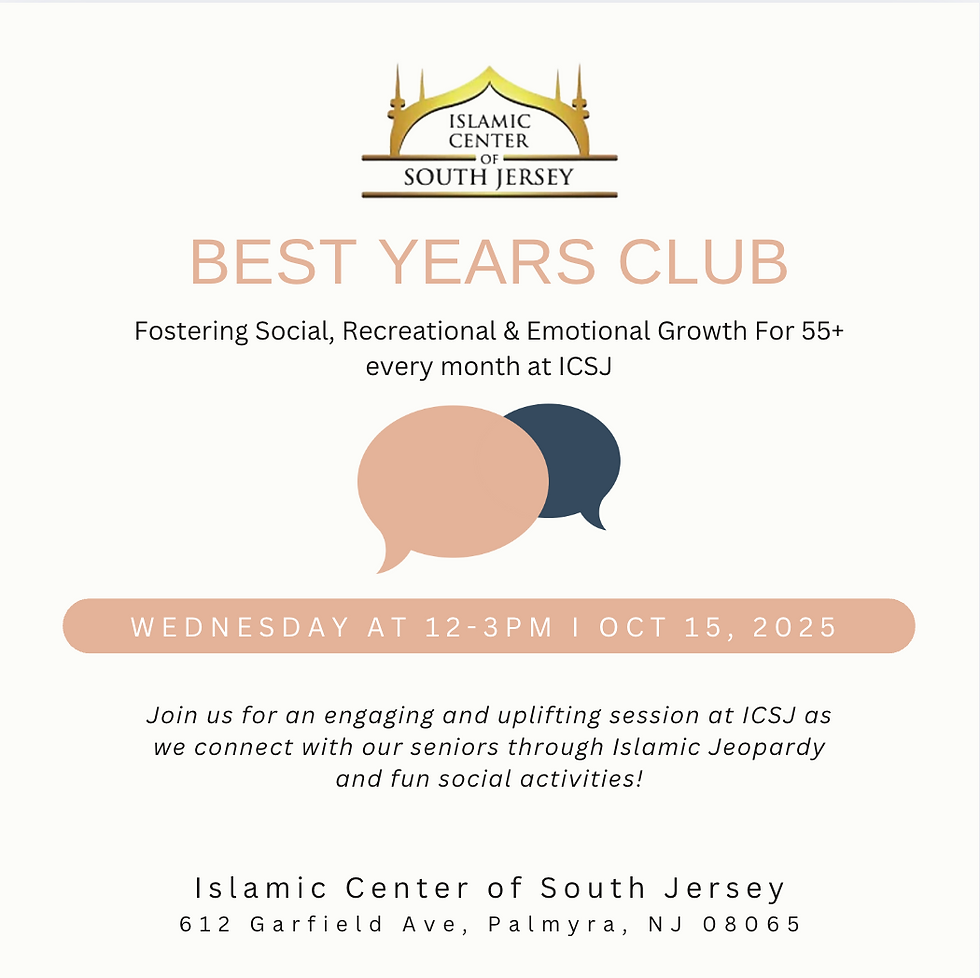 ICSJ Best Years Club Seniors Event  